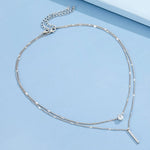 Trendy Multilayer Zircon Pendant Choker Necklace
