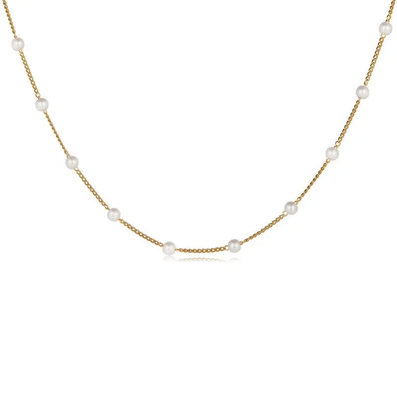 Dainty Gold-Plated CZ Stone Necklace