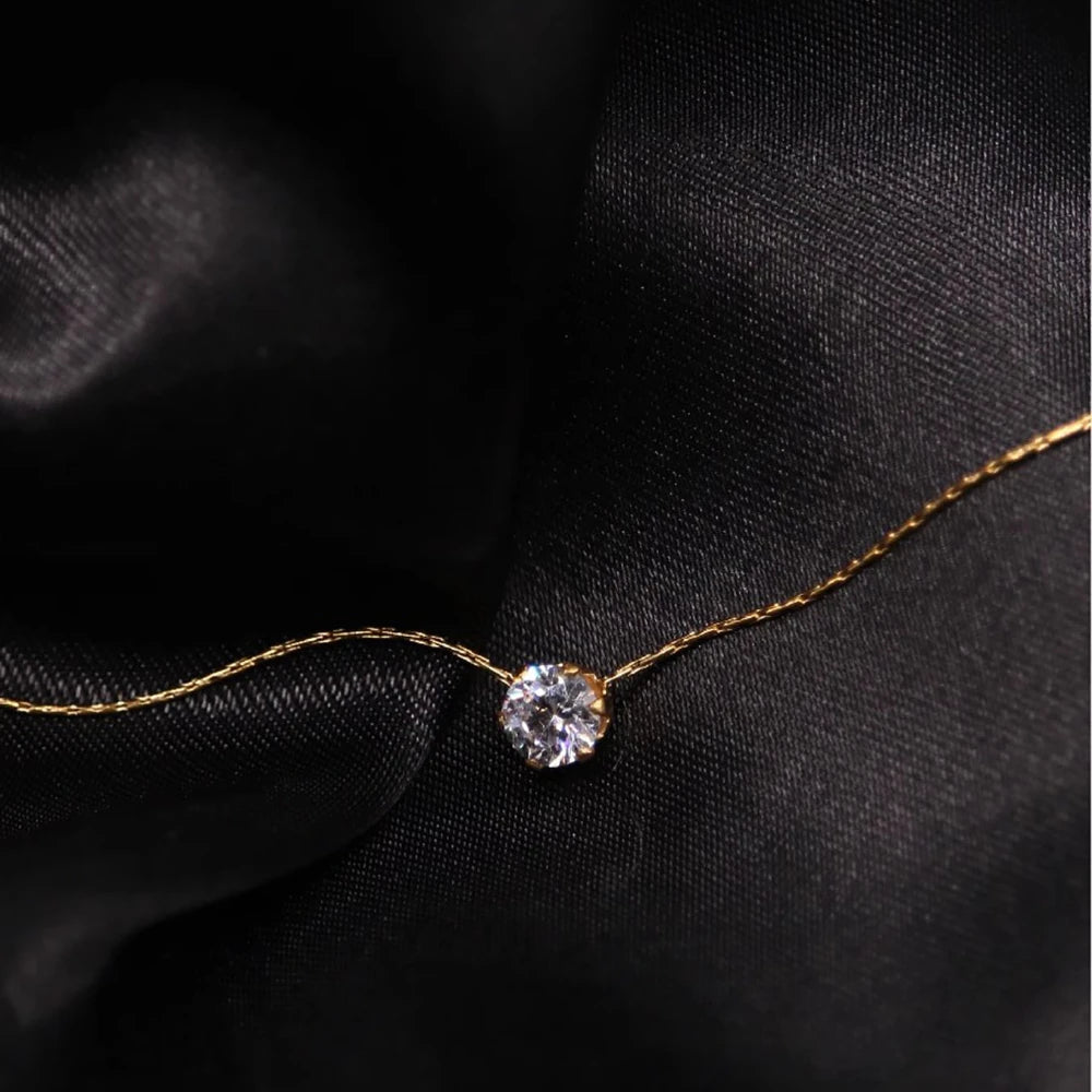Gold Plated Zircon Necklace
