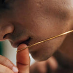 Simple Gold Box Chain Necklace