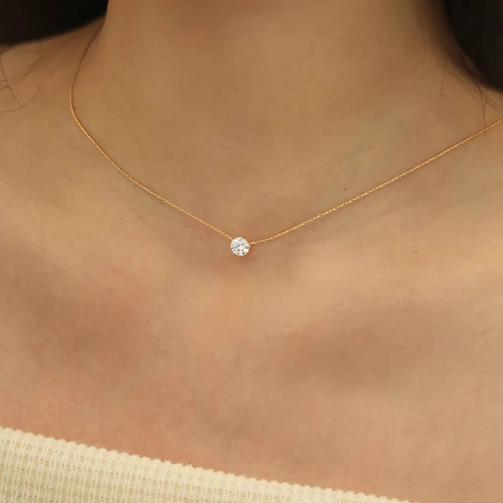 Gold Plated Zircon Necklace