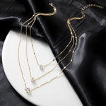 Trendy Multilayer Zircon Pendant Choker Necklace