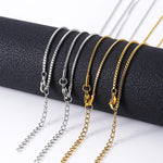 Simple Gold Box Chain Necklace