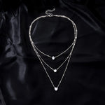 Trendy Multilayer Zircon Pendant Choker Necklace
