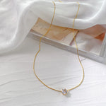 Gold Plated Zircon Necklace