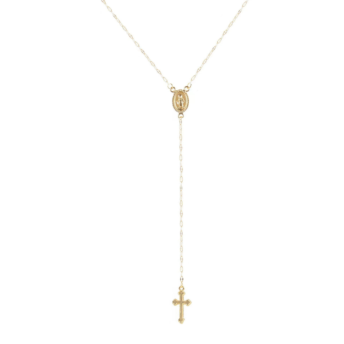 Christian Cross Rosary Choker Necklace