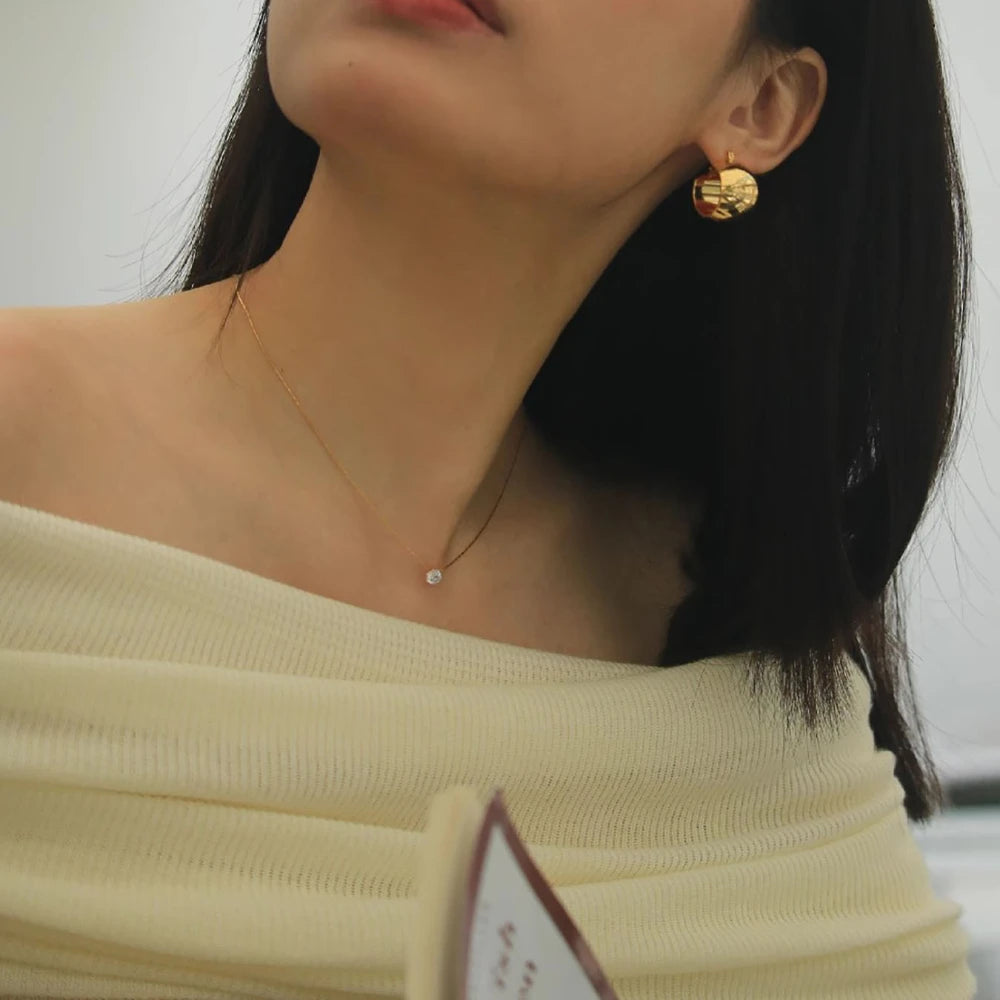 Gold Plated Zircon Necklace