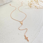 Christian Cross Rosary Choker Necklace