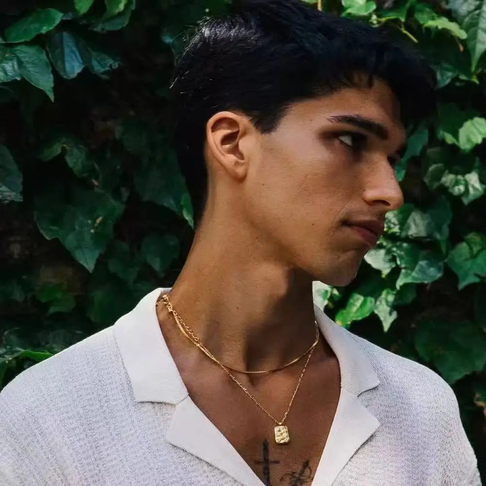 Simple Gold Box Chain Necklace